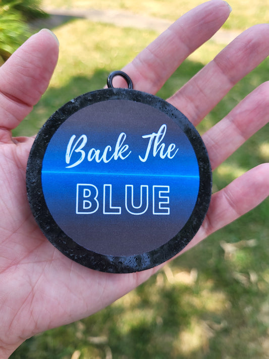 Back The Blue Round Freshies