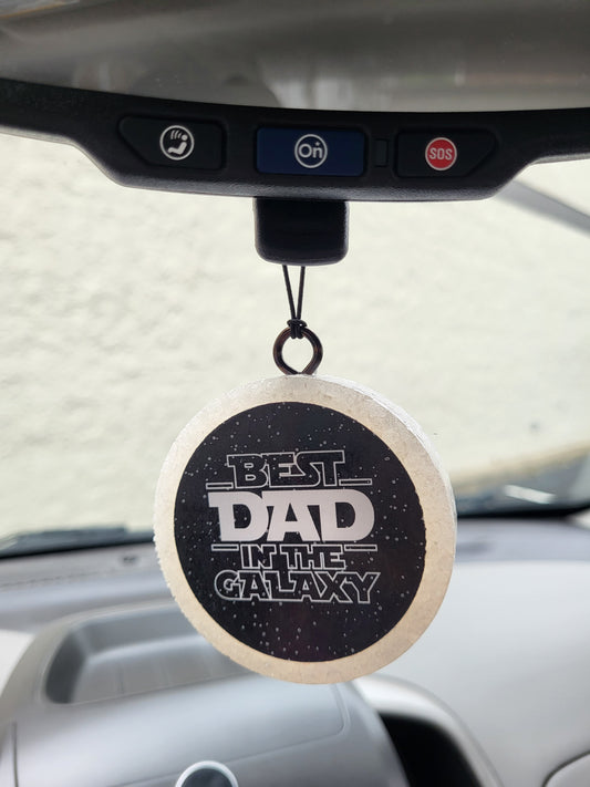 Best Dad in the Galaxy Freshie Car Air Freshener