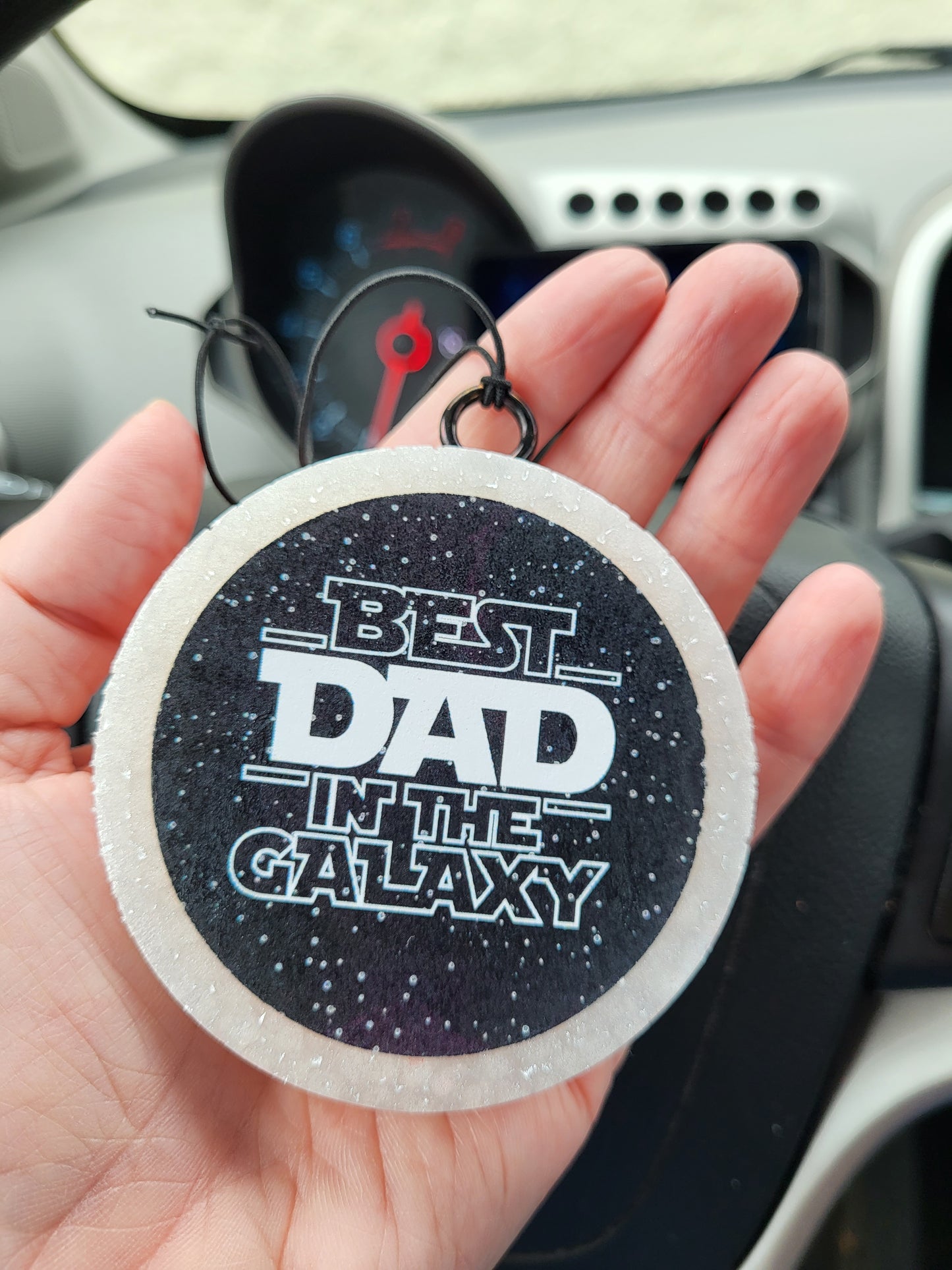 Best Dad in the Galaxy Freshie Car Air Freshener